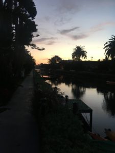 Venice canals at dusk