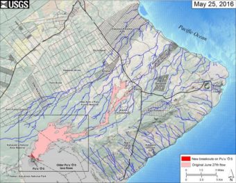 Kilauea lava map May 25 2016 (USGS)